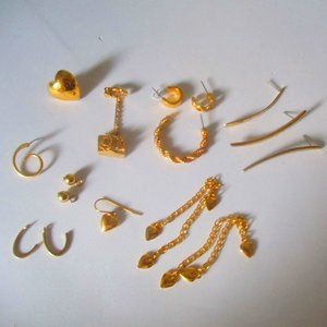 Lot of 12 Pieces Assorted Vintage 1980s Jewelry Crafting Jewelry Making